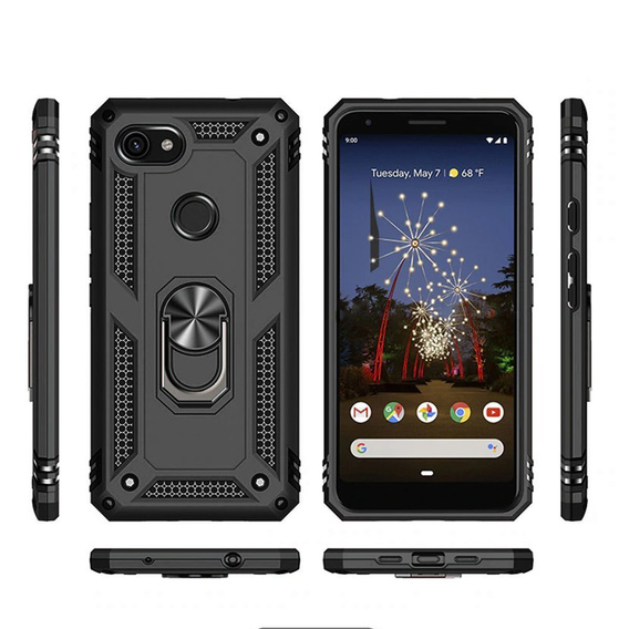 Pancéřové pouzdro pro do Google Pixel 3A, Nox Case Ring, černé