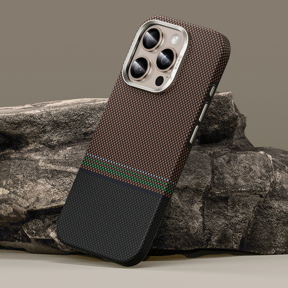 BENKS Kevlar Magnetic Armor Pro Prestige 600D Y065 pouzdro MagSafe s aktivním tlačítkem pro iPhone 16 Pro