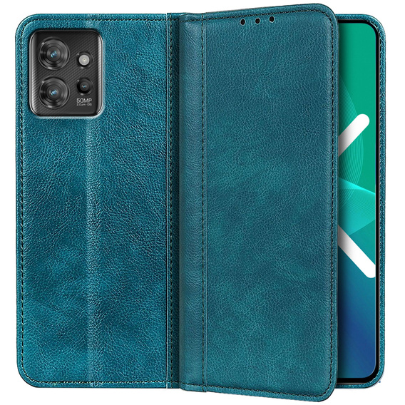 Pouzdro pro Motorola ThinkPhone 5G, Wallet Litchi Leather, zelené