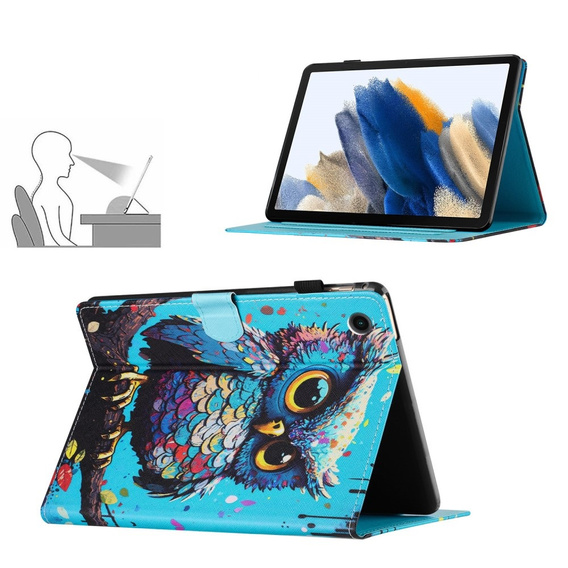 Pouzdro pro Lenovo Tab M10 10.1 Gen 3, s klopou, owl