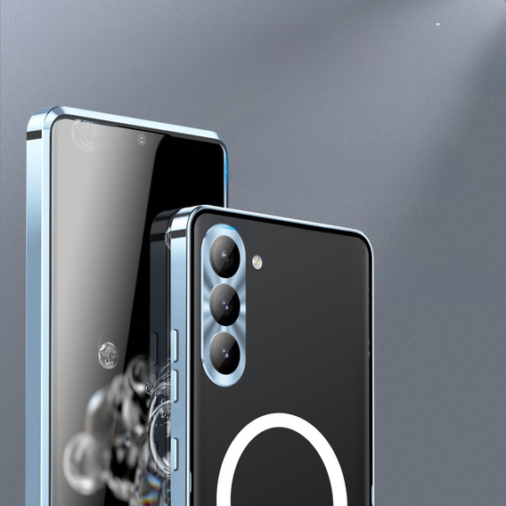 Ochranné pouzdro na fotoaparát pro Samsung Galaxy S23, CamShield MagSafe, transparentní / modré