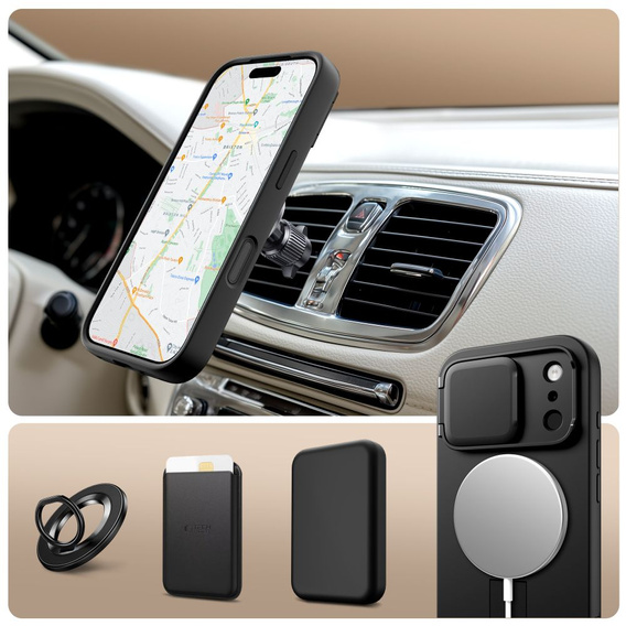 Ochranné pouzdro Tech-Protect Kevlar Aura s funkcí stojánku a MagSafe pro iPhone 17 Pro Max