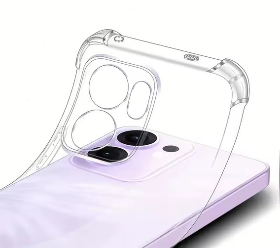 Pouzdro pro Oppo Reno 14F, vyztužené, s ochranou fotoaparátu, průhledné