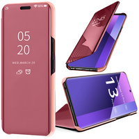 Pouzdro pro Xiaomi Redmi Note 13 Pro+, Clear View, růžové rose gold