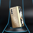 Pouzdro pro Samsung Galaxy Z Fold 5 5G, Mechanical Legend, zlaté