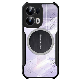Pouzdro pro Oppo Reno 13 Pro, s magnetickou fólií, transparentní / černé