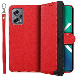 Flipové pouzdro pro Xiaomi Poco X4 GT 5G, KHAZNEH RFID, červené