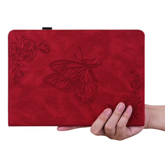 Pouzdro pro Lenovo Tab M9, Butterfly, červené