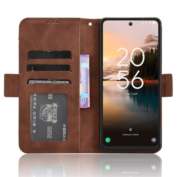 Klopové pouzdro pro TCL 40 NxtPaper, Card Slot, hnědé