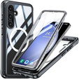 Pouzdro pro Samsung Galaxy S24, Shockproof, s fólií na displej, pro MagSafe, černé