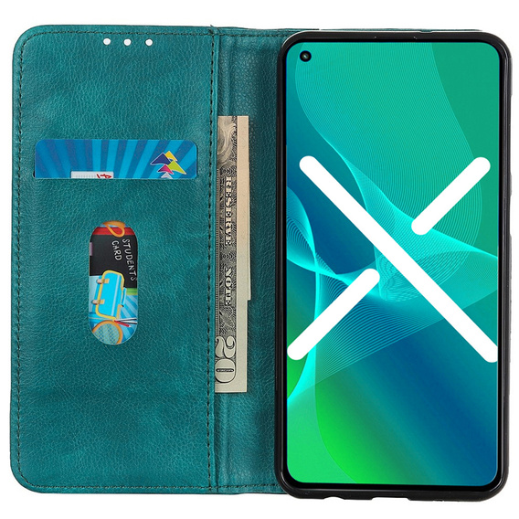 Pouzdro pro Motorola Edge 30 Neo, Wallet Litchi Leather, zelené