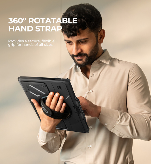 Pouzdro Dexnor 360° s páskem a držákem na stylus pro Microsoft Surface Pro 11/10/9