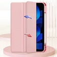 Pouzdro pro iPad 10.9 2022 10 Gen, Smartcase Hybrid, se slotem na stylus, růžové