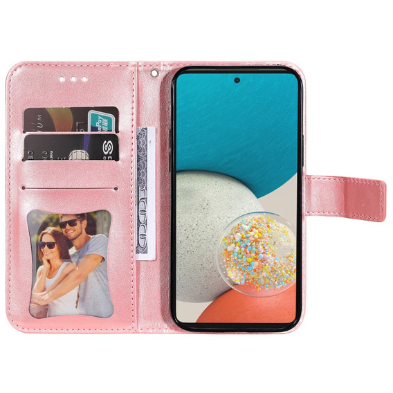 Klopové pouzdro pro Samsung Galaxy A53 5G, Mandala Flower, růžové rose gold