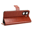 Klopové pouzdro pro Xiaomi Redmi 13C / Poco C65, Crazy Horse Wallet, hnědé
