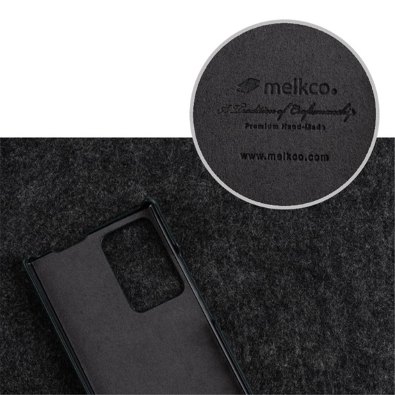MELKCO flipové pouzdro pro Samsung Galaxy Note 20 Ultra, kožené, flipové, černé
