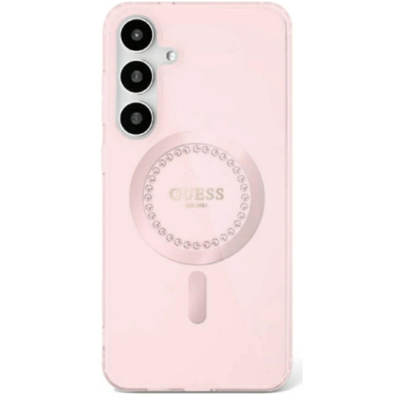 Pouzdro GUESS pro Samsung Galaxy S25, 4G Big Metal Logo, růžové