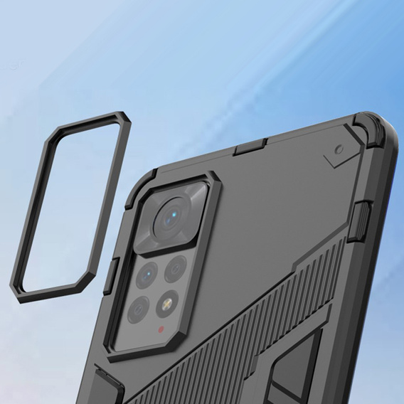 Pouzdro pro Xiaomi Redmi Note 11 Pro 4G / 5G, Military kickstand, modré
