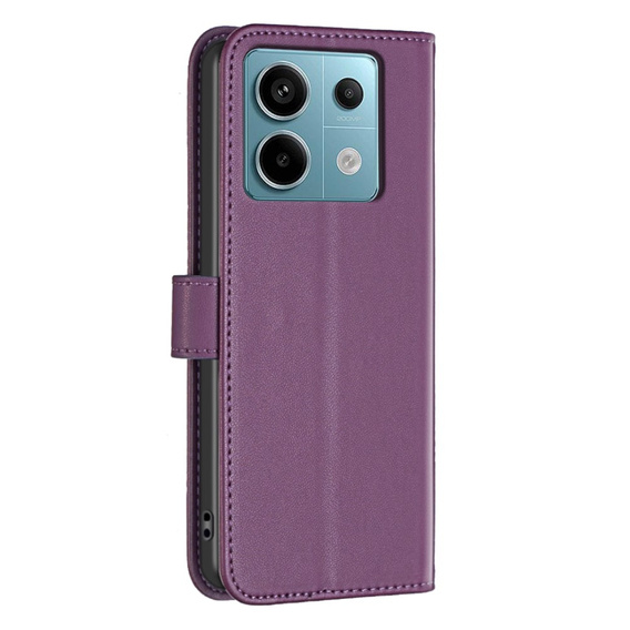 Klopové pouzdro pro Xiaomi Redmi Note 13 Pro 4G / Xiaomi Redmi Note 14S / Xiaomi Poco M6 Pro 4G, BINFEN Wallet, tmavě fialové
