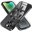 Pouzdro pro iPhone 14, Electro MagSafe, černé + sklo na displej