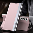 Klopové pouzdro pro Samsung Galaxy S22 5G, Side Magnetic, růžové