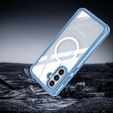Pouzdro pro Samsung Galaxy A36 / Samsung Galaxy A56, Shockproof, se sklem, pro MagSafe, modré