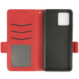 Klopové pouzdro pro Motorola Moto G72, Wallet Thin Magnet, červené