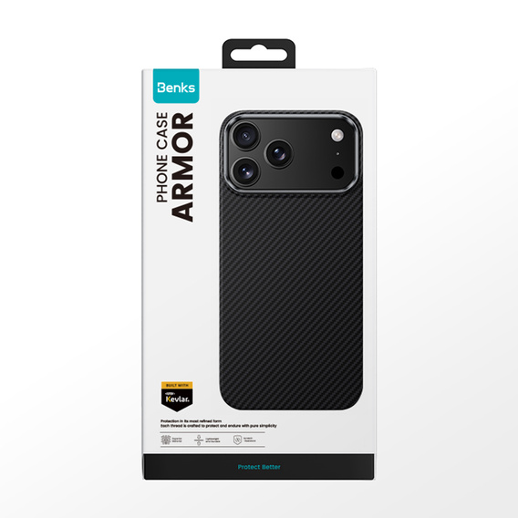 BENKS Kevlar Armor Air Carbon Fiber 600D A069 pouzdro MagSafe pro iPhone 17 Pro