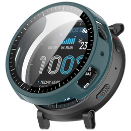 2v1 Pouzdro + tvrzené sklo pro Amazfit Active Max, zelené