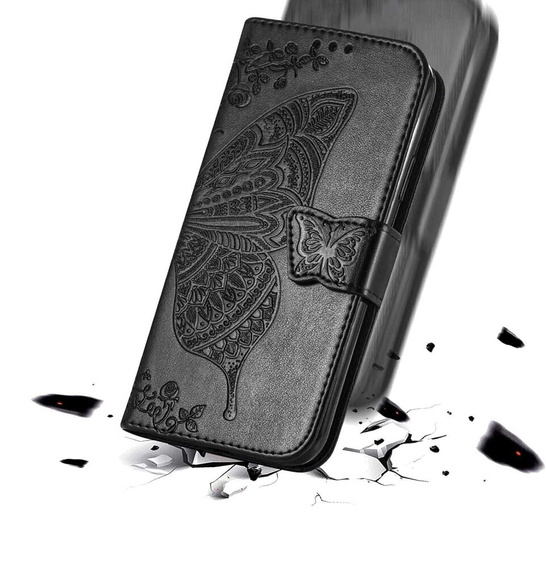 Klopové pouzdro pro Oppo Reno 12, Butterfly, černé
