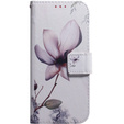 Klopové pouzdro pro Oppo A17, Wallet, kwiat, bílé