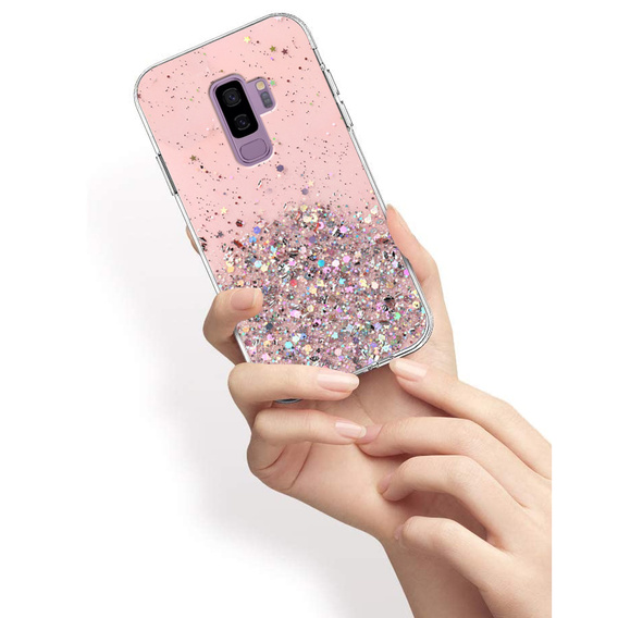 Pouzdro pro Samsung Galaxy S9+ Plus, Glittery, růžové