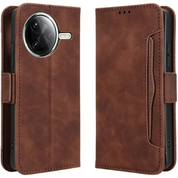 Klopové pouzdro pro Xiaomi Poco F7 Ultra, Card Slot, hnědé