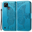 Klopové pouzdro pro Realme C21Y / C25Y, Butterfly, modré