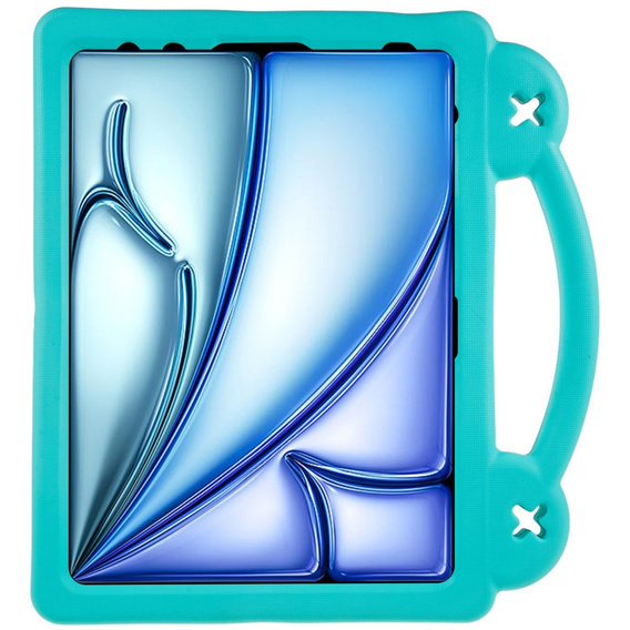 Dětské pouzdro pro Apple iPad Air 11" 6 gen. 2024, Cute Patterns, se stojánkem, zelené