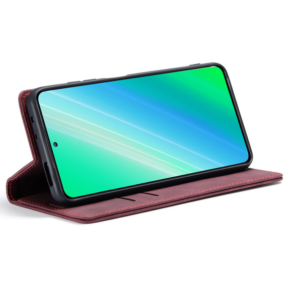 Pouzdro pro Samsung Galaxy A54, ERBORD Vintage peněženka s klopou, červené