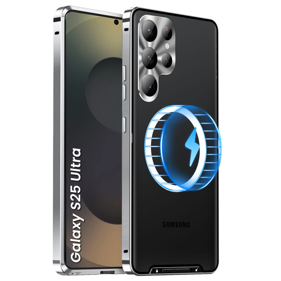 Ochranné pouzdro na fotoaparát pro Samsung Galaxy S25 Ultra, CamShield MagSafe, stříbrné