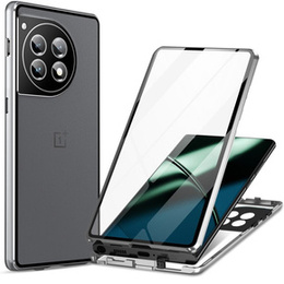 Pouzdro pro OnePlus 12 5G, Magnetic Dual Glass, stříbrné