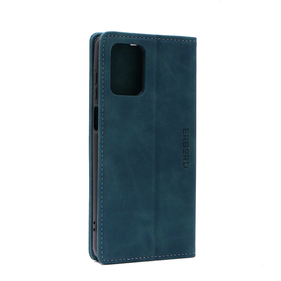 Pouzdro pro Motorola Moto G73, ERBORD Vintage peněženka s klopou, modré