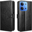 Klopové pouzdro pro Xiaomi Redmi 15C 4G/LTE, Crazy Horse Wallet, černé