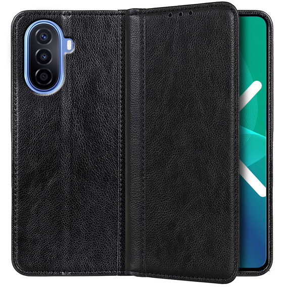 Flipové pouzdro pro Huawei Nova Y70 4G, Split Leather, černé