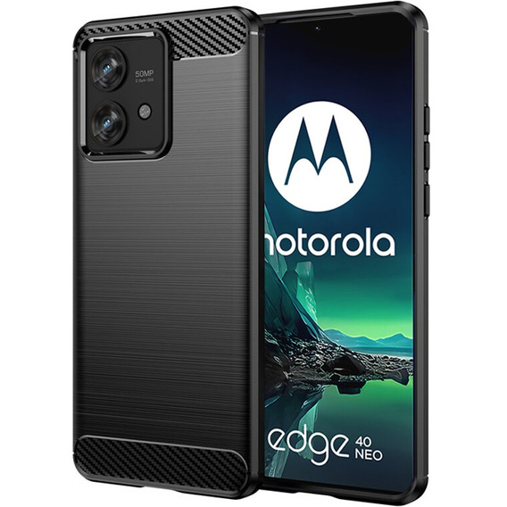 Pouzdro pro Motorola Edge 40 Neo, Carbon, černé