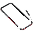 Pouzdro LUPHIE pro iPhone 14 Pro, Armor Bumper, černá / červená