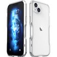 Pouzdro LUPHIE pro iPhone 14 Plus, Armor Bumper, stříbrné