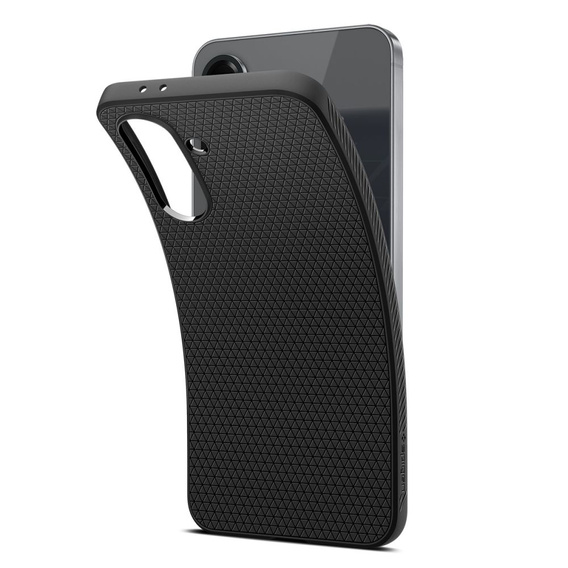 Pouzdro Spigen pro Samsung Galaxy A56 5G, Liquid Air, černé + 9H tvrzené sklo