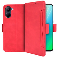 Klopové pouzdro pro Realme C33, Card Slot, červené