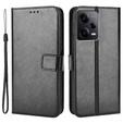 Klopové pouzdro pro Xiaomi Redmi Note 12 Pro+ 5G, Crazy Horse Wallet, černé