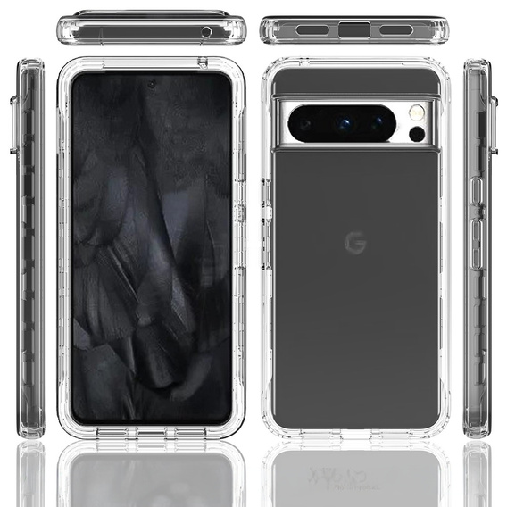 Pouzdro pro Google Pixel 8 Pro, Shockproof, s fólií, průhledné