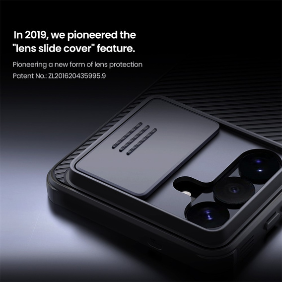 Pouzdro NILLKIN Camshield Pro s krytem fotoaparátu pro Samsung Galaxy S26 Ultra, černé