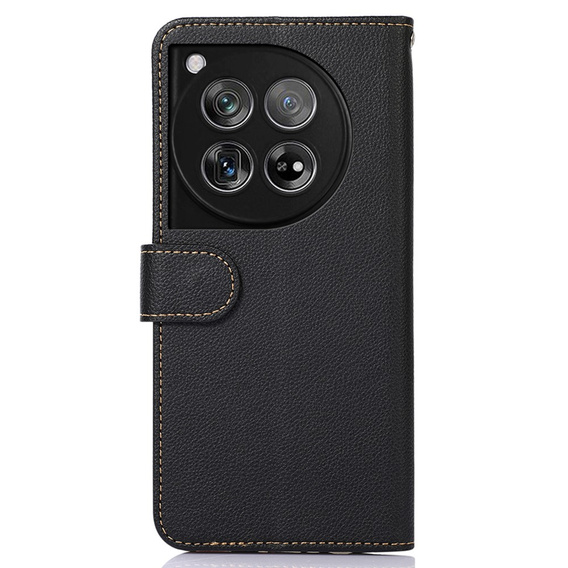Flipové pouzdro pro OnePlus 12 5G, KHAZNEH RFID, černá / červená